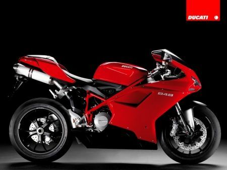 Ducati 848 rojo lateral
